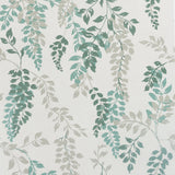 Manami Green Wisteria Wallpaper by Arthouse – close-up of trailing botanical leaves