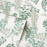 Manami Green Wisteria by Arthouse Botanical Wallpaper – Brewster Home Fashions AH907005