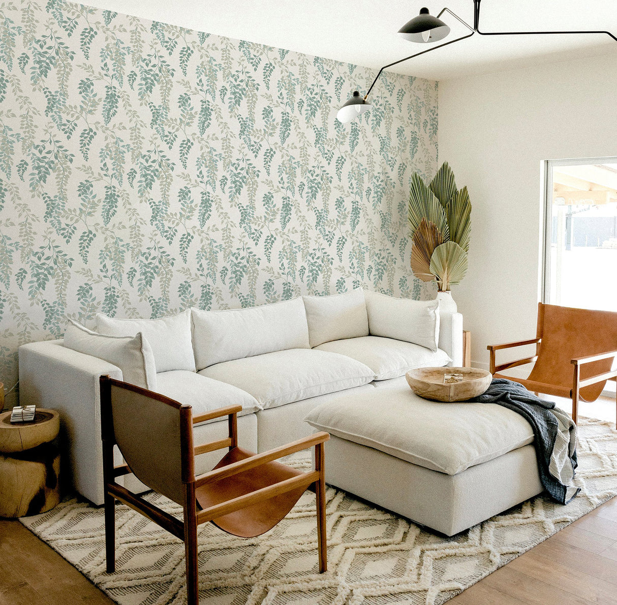 Manami Green Wisteria by Arthouse Botanical Wallpaper – Brewster Home Fashions AH907005
