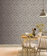 Horace Neutral by Arthouse Brick Wallpaper- Brewster Home Fashions AH908007