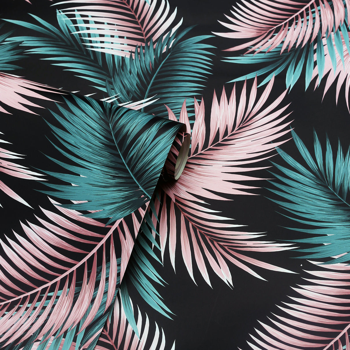 Eliza Sea Green by Arthouse Palm Fronds Wallpaper- Brewster Home Fashions AH908308