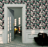 Eliza Sea Green by Arthouse Palm Fronds Wallpaper- Brewster Home Fashions AH908308