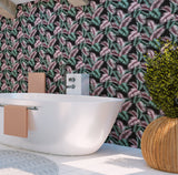 Eliza Sea Green by Arthouse Palm Fronds Wallpaper- Brewster Home Fashions AH908308