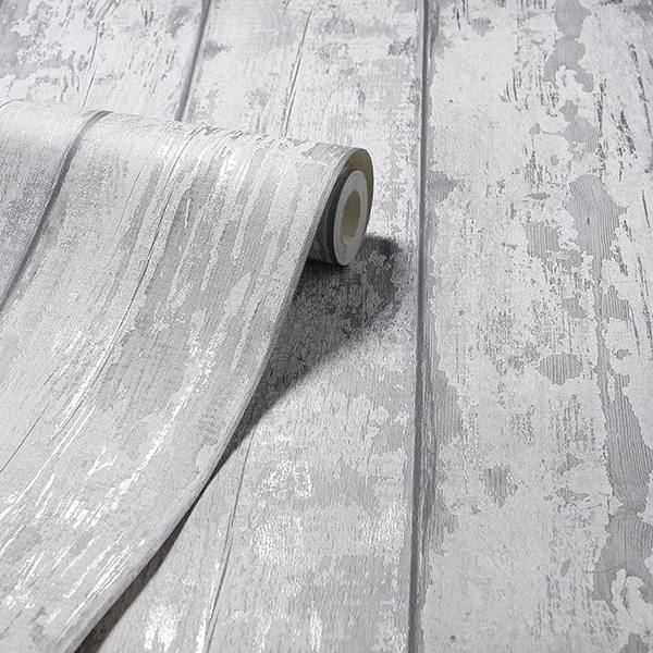 Ambrose Grey by Arthouse Wood Plank Wallpaper – Brewster Home Fashions AH908501