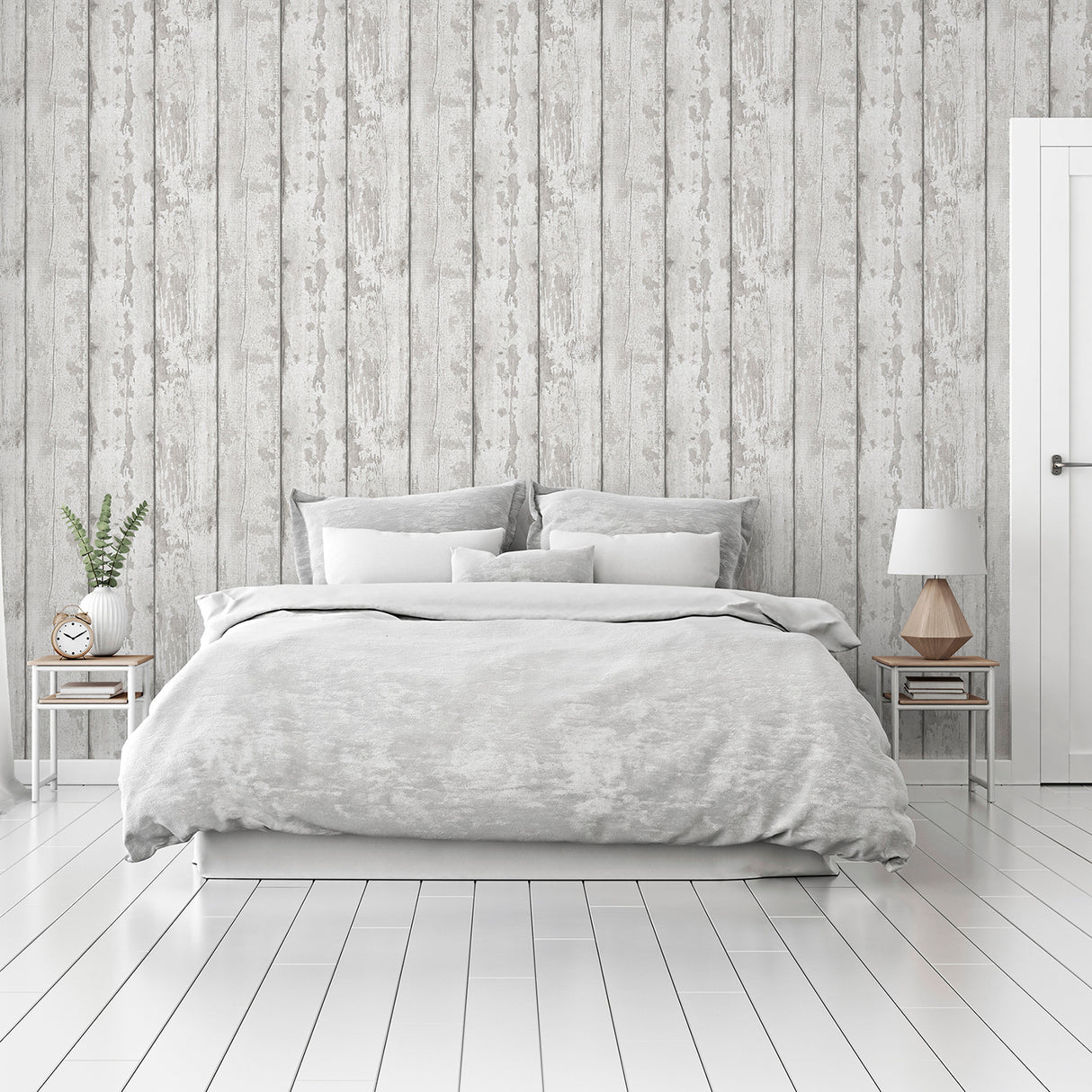 Ambrose Grey by Arthouse Wood Plank Wallpaper – Brewster Home Fashions AH908501