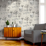 Lionel Grey by Arthouse Safari Lagoon Wallpaper – Brewster Home Fashions AH908902