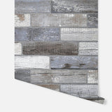 Wallace Grey by Arthouse Wood Tile Wallpaper- Brewster Home Fashions AH908908