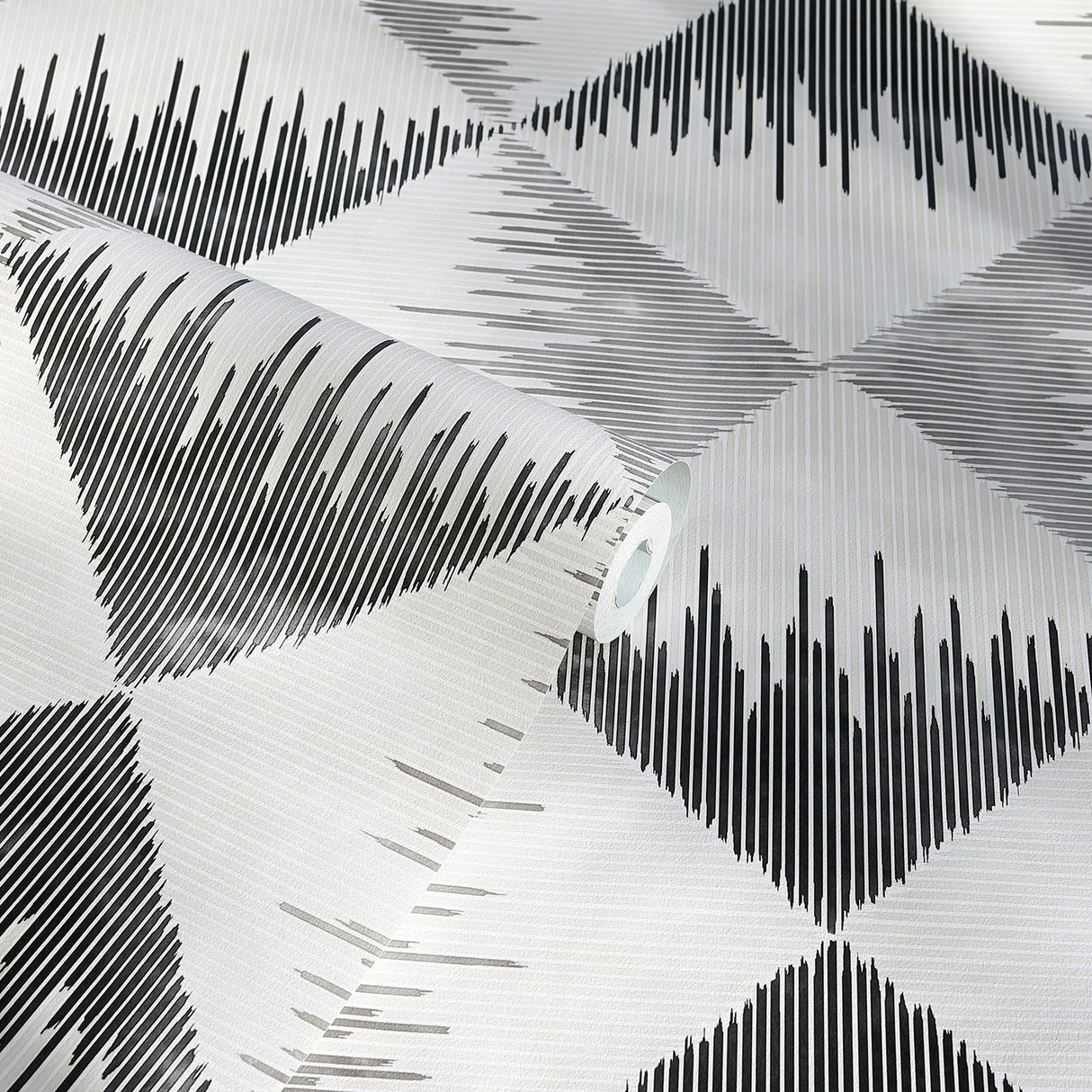 Reuben Grey by Arthouse Ikat Geometric Wallpaper – Brewster Home Fashions AH909401