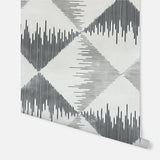 Reuben Grey by Arthouse Ikat Geometric Wallpaper – Brewster Home Fashions AH909401