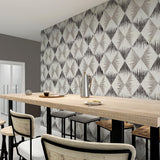 Reuben Grey by Arthouse Ikat Geometric Wallpaper – Brewster Home Fashions AH909401