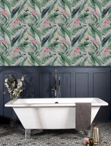 Miriam Grey Tropical by Arthouse Tropical Wallpaper – Brewster Home Fashions AH909404