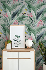 Miriam Grey Tropical by Arthouse Tropical Wallpaper – Brewster Home Fashions AH909404