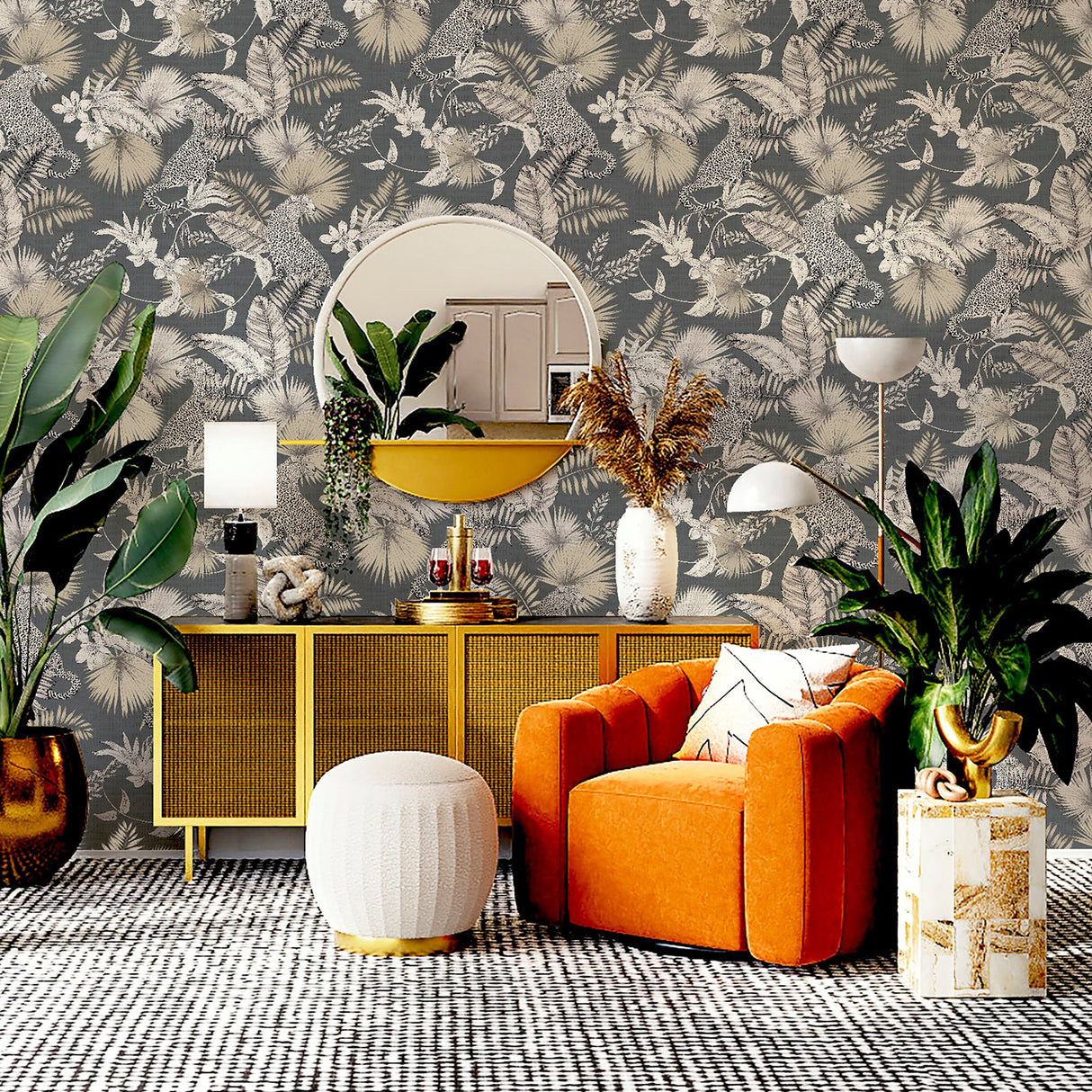 Maude Neutral by Arthouse Tropical Wallpaper – Brewster Home Fashions AH909408