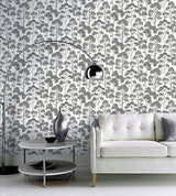 Blanche Silver Trees by Arthouse Botanical Wallpaper – Brewster AH909505