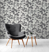 Blanche Silver Trees by Arthouse Botanical Wallpaper – Brewster AH909505