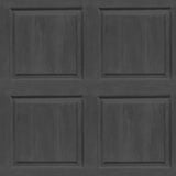 Bellamy Charcoal Wooden Panel Wallpaper sample close-up