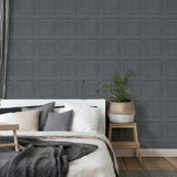 Bellamy Charcoal by Arthouse Wooden Panel Wallpaper – Brewster Home Fashions AH909600