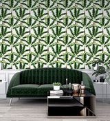 Musa Green by Arthouse Palm Tree Wallpaper – Brewster Home Fashions AH909604