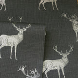 Hank Charcoal by Arthouse Stag Wallpaper – Brewster Home Fashions AH909607