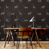 Hank Charcoal by Arthouse Stag Wallpaper – Brewster Home Fashions AH909607