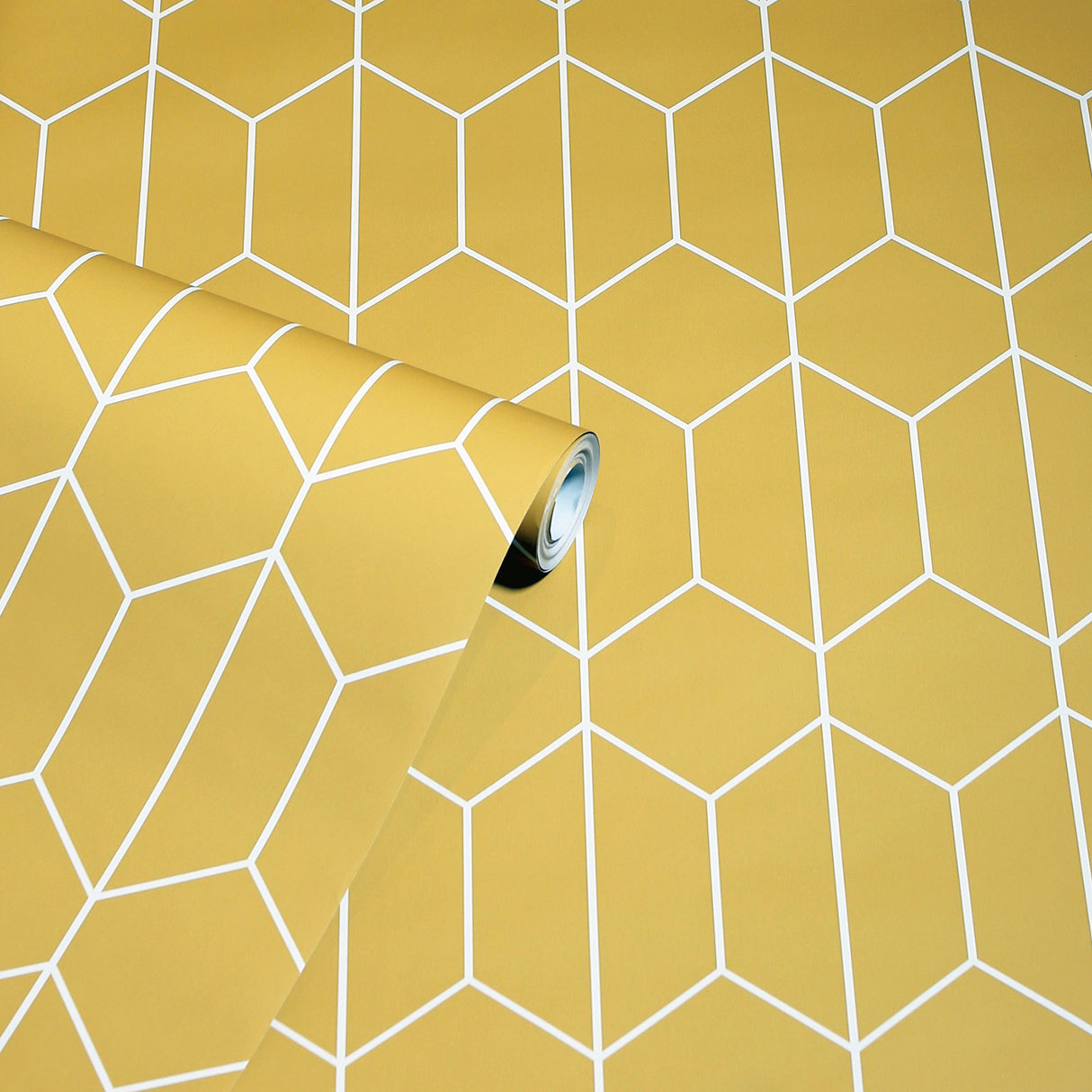 Orson Yellow by Arthouse Trellis Geometric Wallpaper – Brewster Home Fashions AH909701