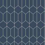 Orson Navy Trellis Wallpaper by Arthouse