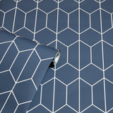 Orson Navy Trellis by Arthouse Geometric Wallpaper – Brewster Home Fashions AH909702