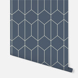 Orson Navy Trellis by Arthouse Geometric Wallpaper – Brewster Home Fashions AH909702