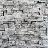 Cornell Grey Slate Wall wallpaper swatch showing stacked stone look