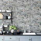 Cornell Grey by Arthouse Slate Wall Wallpaper- Brewster AH909704