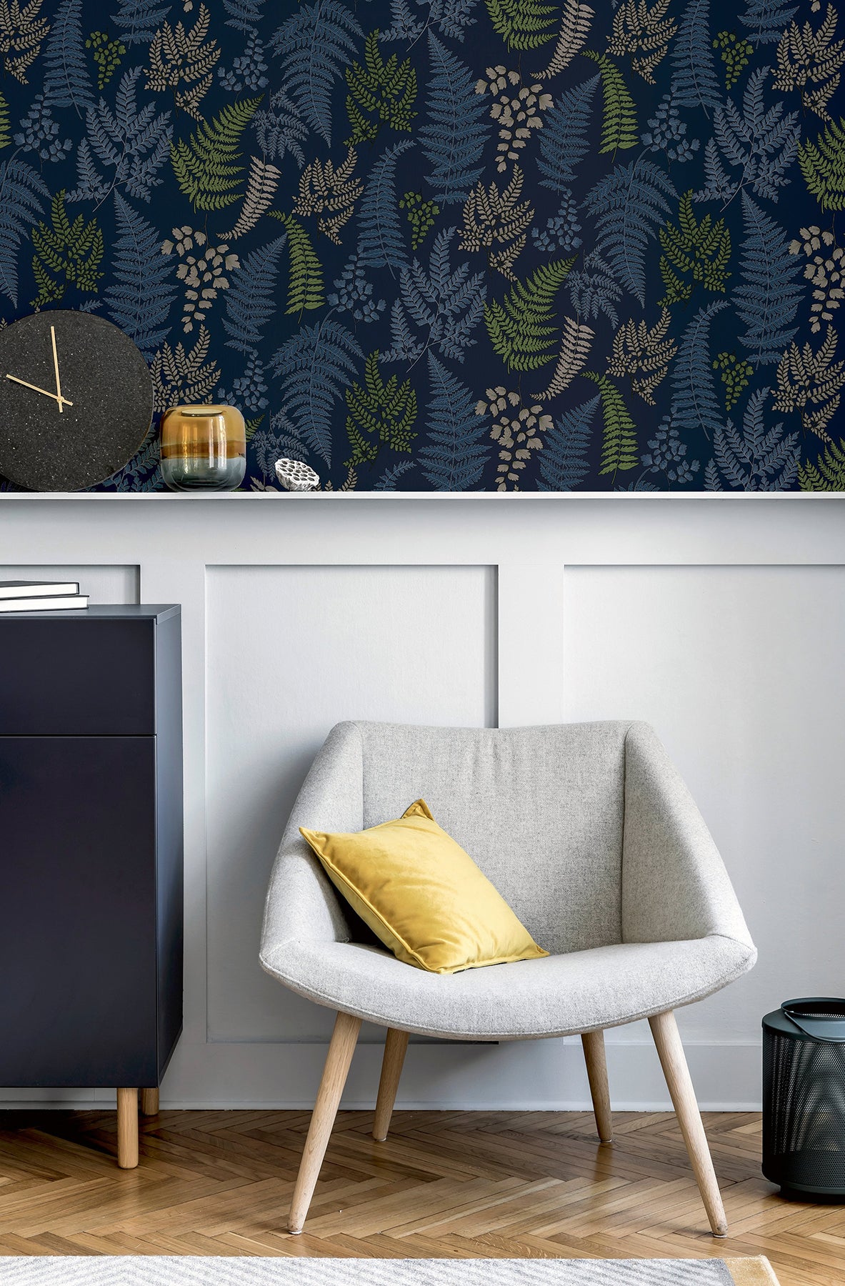 Jerome Blue by Arthouse Botanical Wallpaper – Brewster Home Fashions AH909800