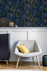 Jerome Blue by Arthouse Botanical Wallpaper – Brewster Home Fashions AH909800