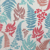 Arthouse Jerome Red Botanical Wallpaper pattern with red, teal and terracotta ferns