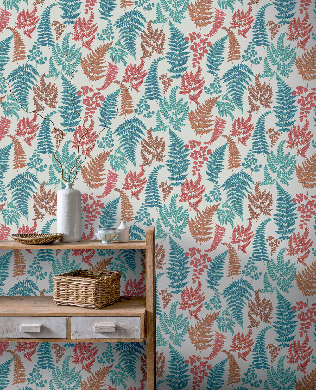 Jerome Red by Arthouse Botanical Wallpaper – Brewster Home Fashions AH909801