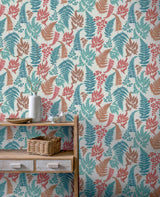 Jerome Red by Arthouse Botanical Wallpaper – Brewster Home Fashions AH909801