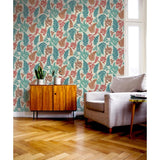 Jerome Red by Arthouse Botanical Wallpaper – Brewster Home Fashions AH909801