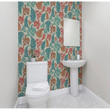 Jerome Red by Arthouse Botanical Wallpaper – Brewster Home Fashions AH909801