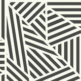 Oswald Black Striped Geometric Wallpaper – Arthouse AH910004