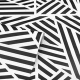 Oswald Black by Arthouse Striped Geometric Wallpaper- Brewster Home Fashions AH910004