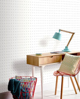 Terrence White by Arthouse Dotted Grid Wallpaper- Brewster Home Fashions AH920000
