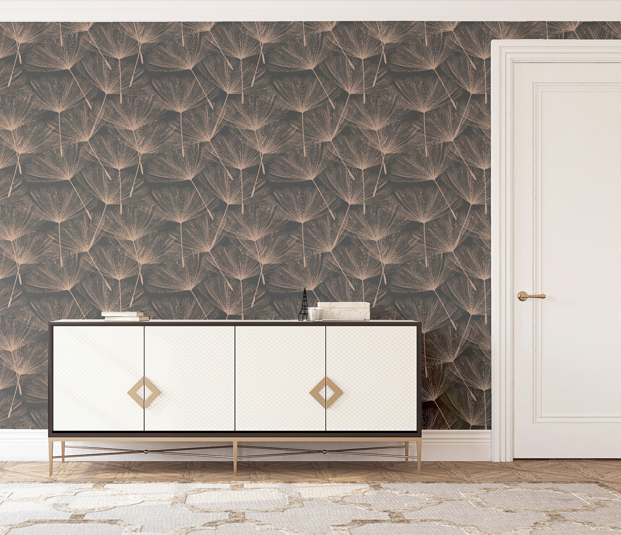 Kazue Metallic by Arthouse Dandelion Wallpaper – Brewster Home Fashions AH920807