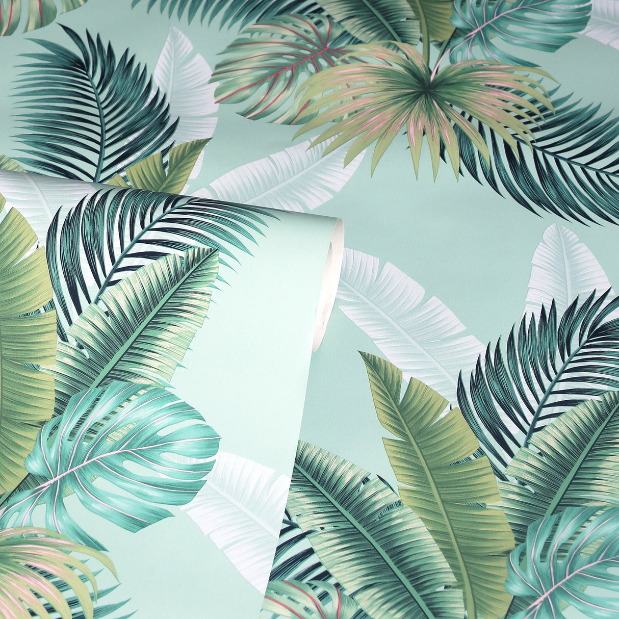 Miami Mint by Arthouse Palms Wallpaper – Brewster Home Fashions AH921406
