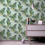 Miami Mint by Arthouse Palms Wallpaper – Brewster Home Fashions AH921406