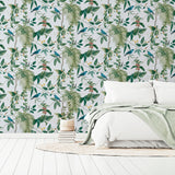 Nanette Light Blue by Arthouse Tropical Garden Wallpaper – Brewster Home Fashions AH921609