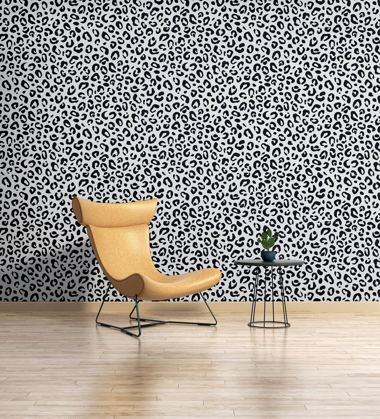 Dinah Black by Arthouse Leopard Print Wallpaper – Brewster Home Fashions AH921801