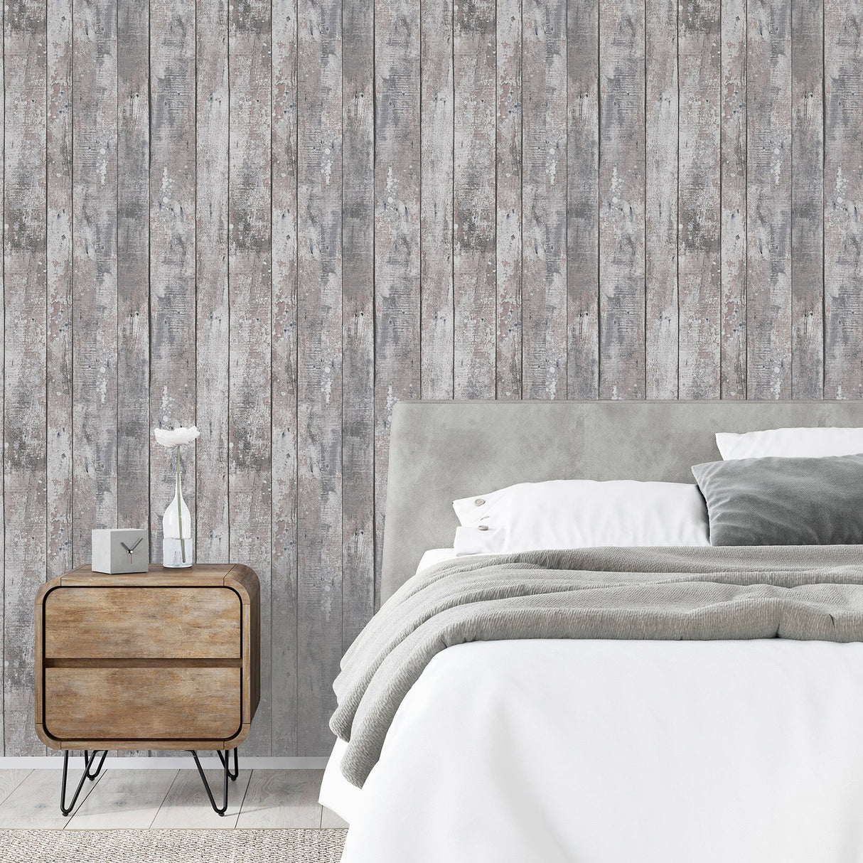 Bertram Neutral by Arthouse Wood Wallpaper- Brewster Home Fashions AH922705