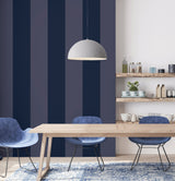 Roland Navy Stripe by Arthouse Stripe Wallpaper – Brewster Home Fashions AH922800