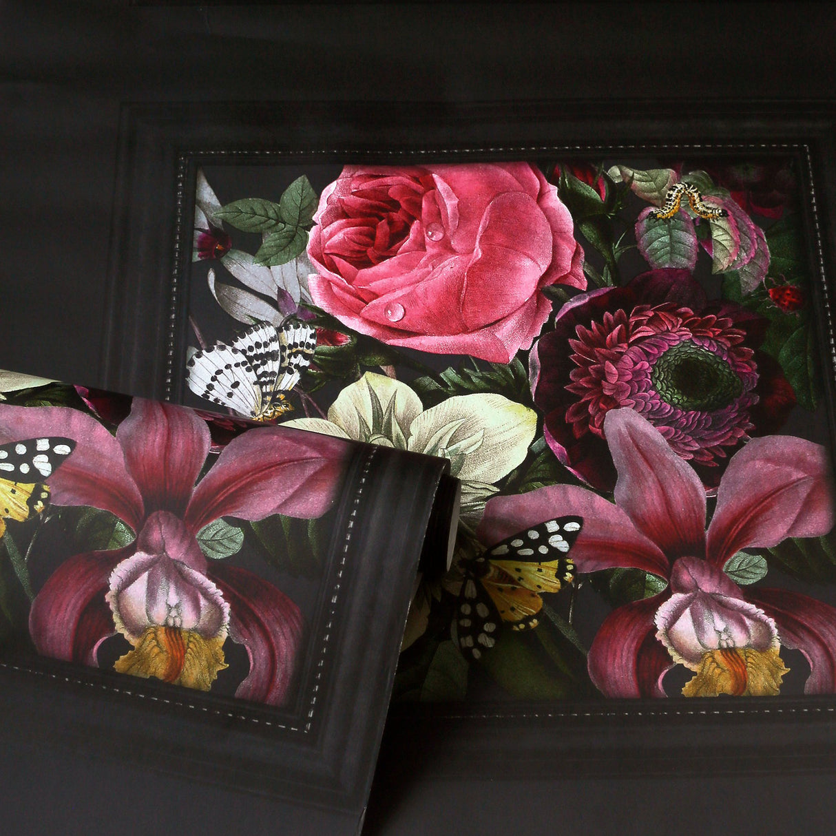 Lucinda Black by Arthouse Floral Panel Wallpaper – Brewster Home Fashions AH922804