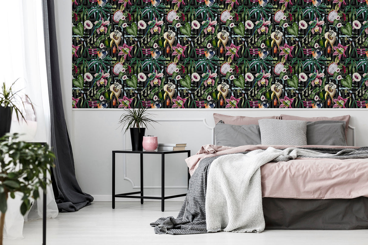 Lucretia Multicolor by Arthouse Tropical Wallpaper – Brewster AH922805