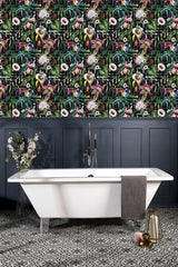 Lucretia Multicolor by Arthouse Tropical Wallpaper – Brewster AH922805